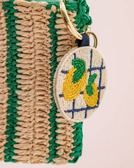 Lemons Beaded Bag Accessory/Key Ring