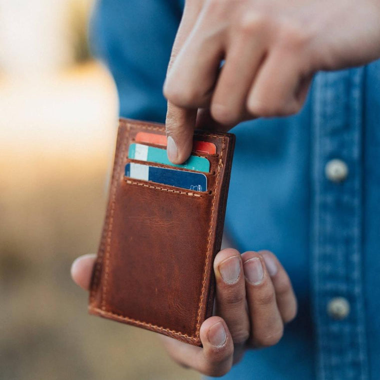 Card Holder Wallet in Cognac