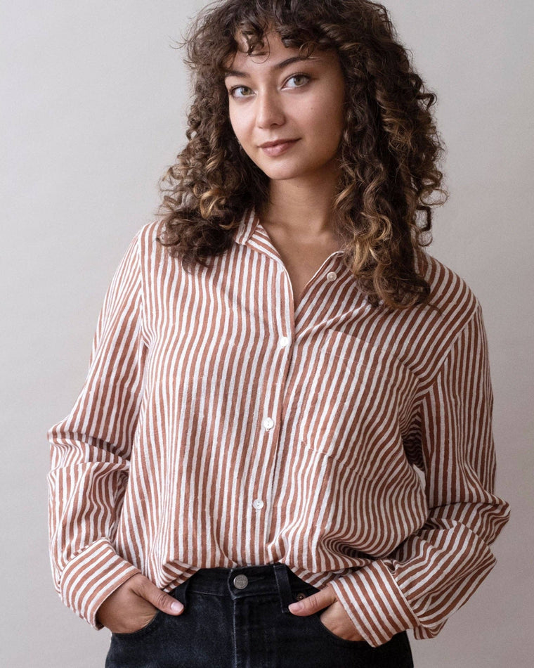Pali Handcrafted Top- Chili Stripes