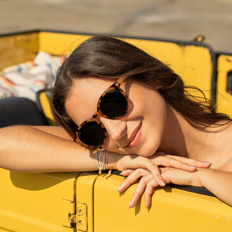 Andiz Zebra Wood Polarized Sunglasses