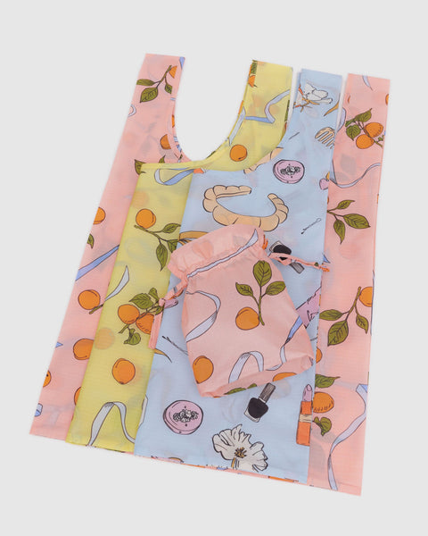 Apricots + Ribbons- Set of 3 Standard BAGGU