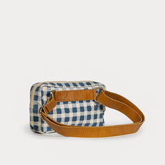 Block Print Belt Bag - Indigo Gingham