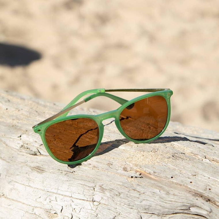 Aire Sunglasses- Sage Green + Gold