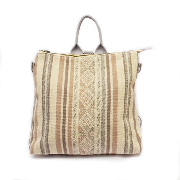 Bolivian Wool Puriq Backpack- Sandstone