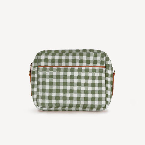 Camera Bag- Olive Gingham