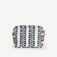 Block Print Camera Bag- Indigo Fern