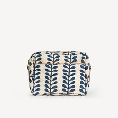 Block Print Camera Bag- Indigo Fern
