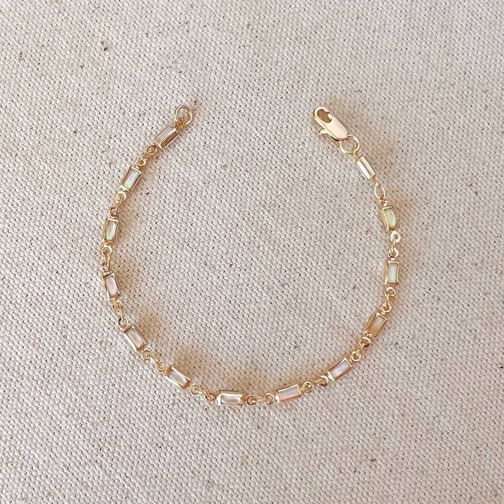 Delicate Opal Bracelet- 18K Gold Filled