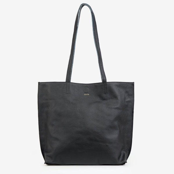 Pebbled Leather Everyday Tote - Black