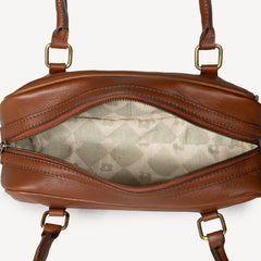 Leather Bowler Bag- Vintage Brown- COMING SOON!