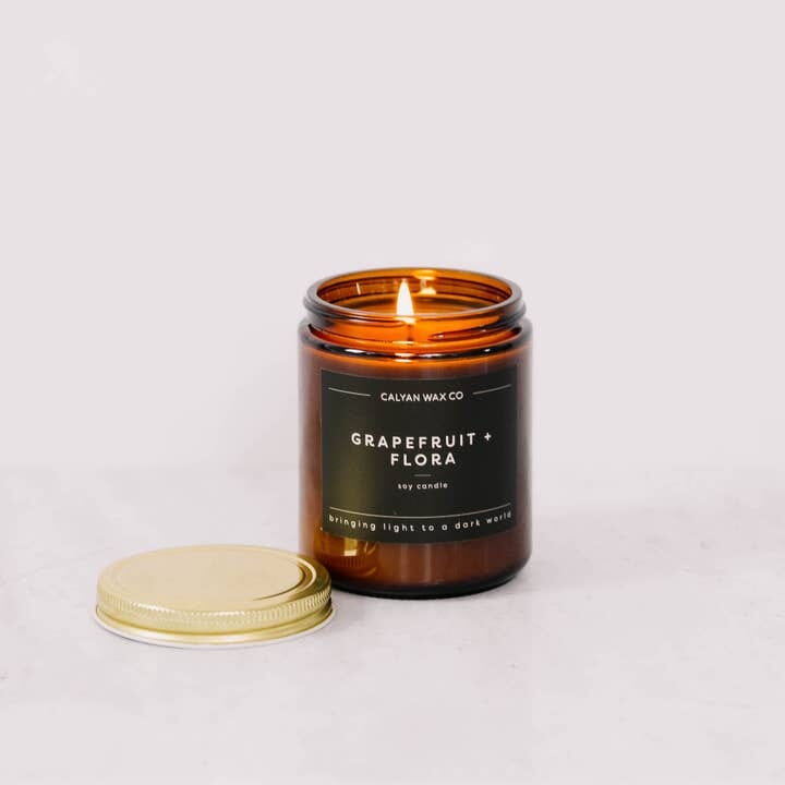 Grapefruit + Flora Soy Candle