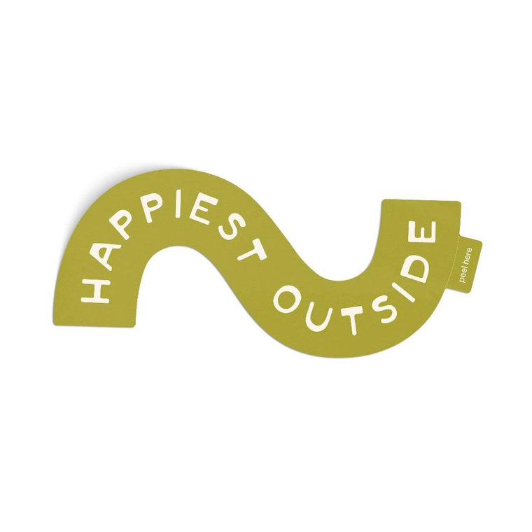 Happiest Outside Vinyl Sticker