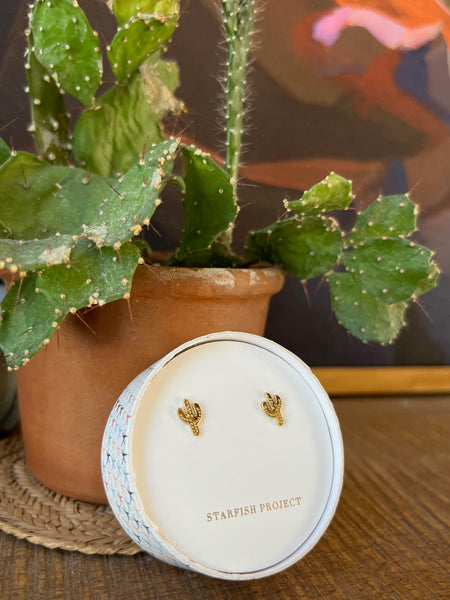 Gold Cactus Earrings- SPECIAL OFFER!
