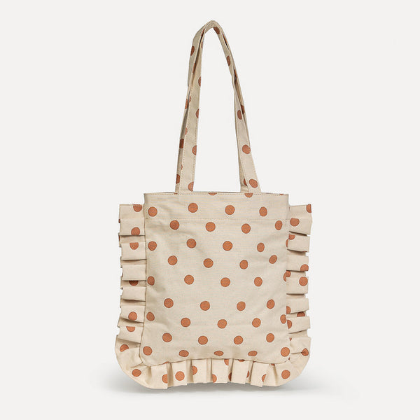 Clay Dot Momo Ruffle Tote
