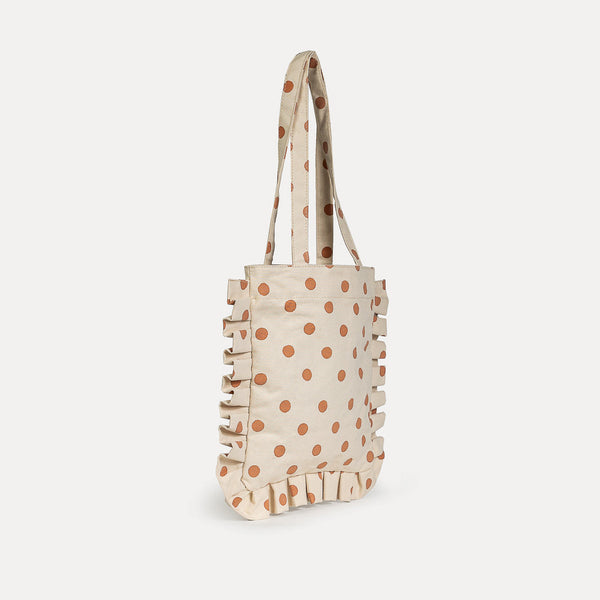 Clay Dot Momo Ruffle Tote