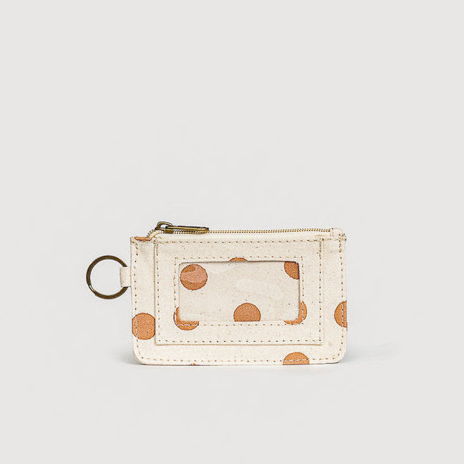 Block Print ID Pouch - Clay Dot