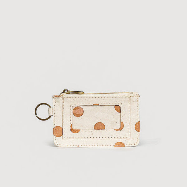 Block Print ID Pouch - Clay Dot
