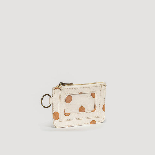 Block Print ID Pouch - Clay Dot