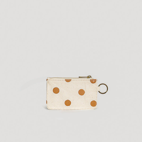 Block Print ID Pouch - Clay Dot