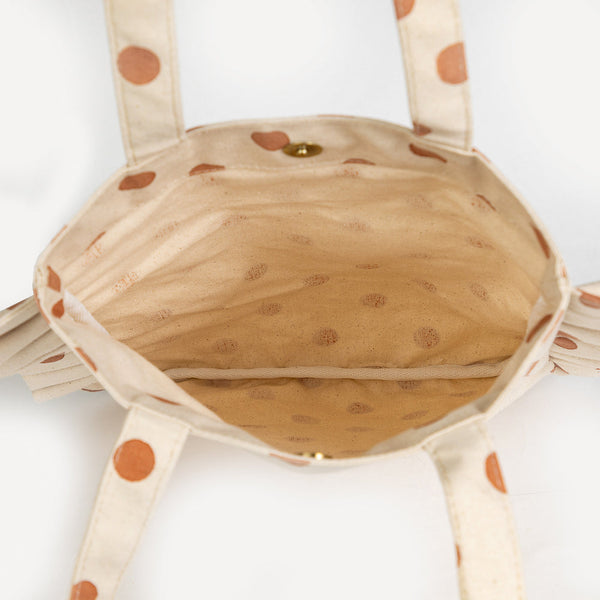 Clay Dot Momo Ruffle Tote