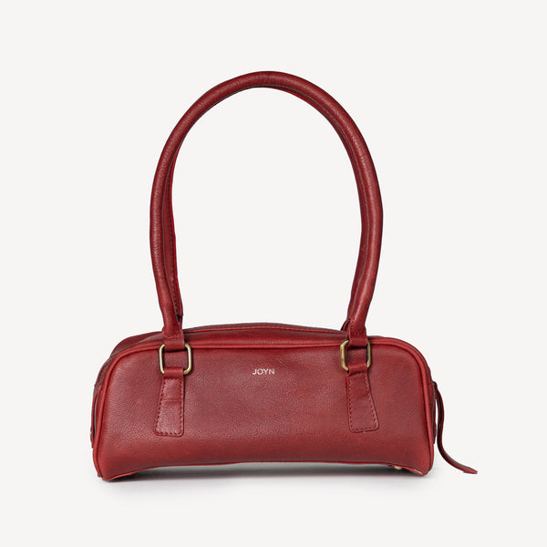 Leather Bowler Bag- Cherry- COMING SOON!