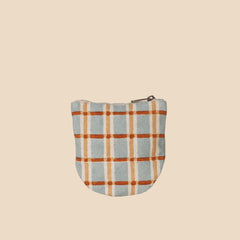 Half Moon Pouch- Powder Plaid