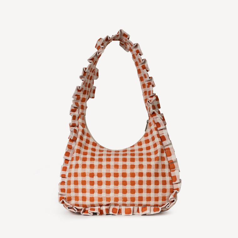 Momo Shoulder Bag- Harvest Gold Gingham