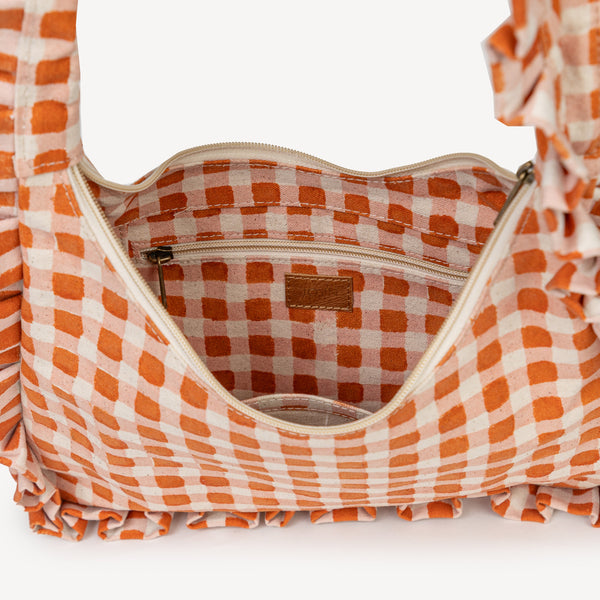 Momo Shoulder Bag- Harvest Gold Gingham