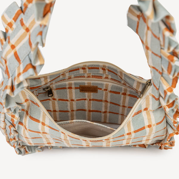 Momo Shoulder Bag- Powder Plaid