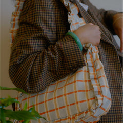 Momo Shoulder Bag- Powder Plaid