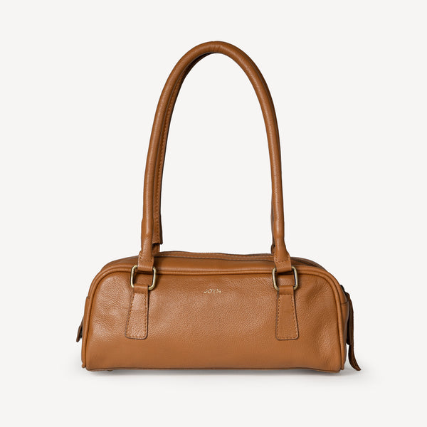 Leather Bowler Bag- Camel- COMING SOON!