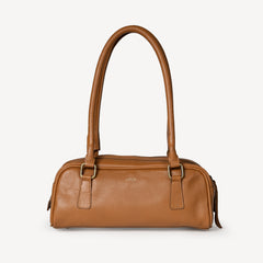 Leather Bowler Bag- Camel- COMING SOON!