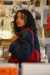 Leather Bowler Bag- Cherry- COMING SOON!