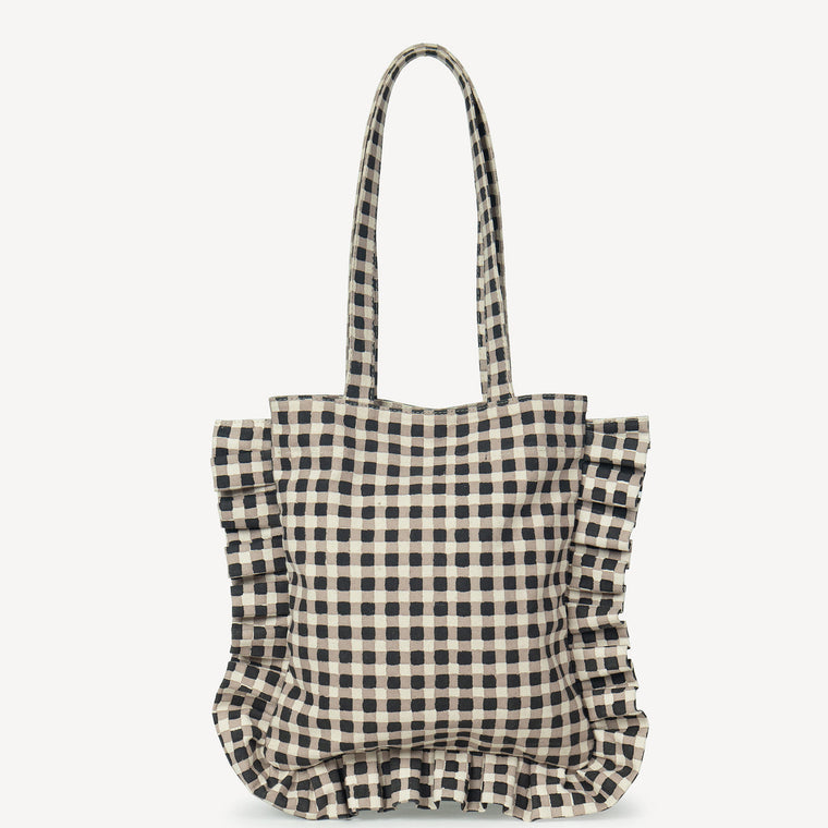 Ink Gingham Momo Tote