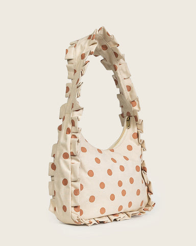 The go-to statement ruffle shoulder bag for 2026. Handcrafted from hand ...