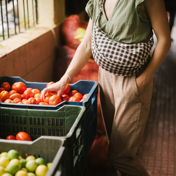 Moon Sling Bag- Winter Gingham