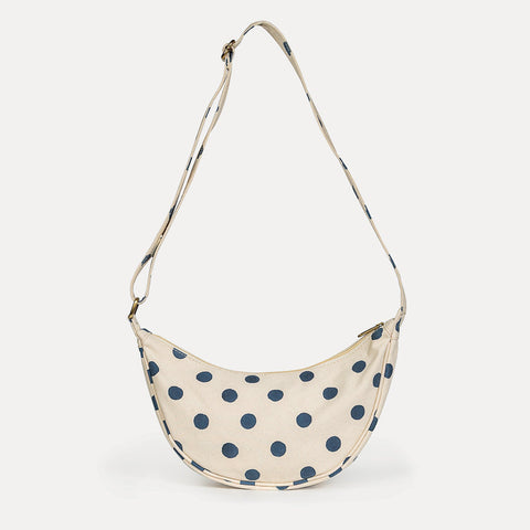 Moon Sling Bag- Indigo Dot