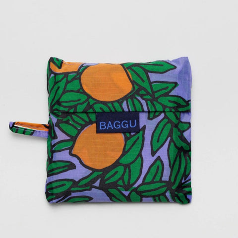 Baggu Reusable Bag- Orange Tree Periwinkle