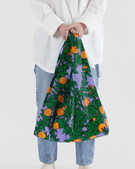 Baggu Reusable Bag- Orange Tree Periwinkle - Redemption Market