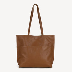 Pebbled Leather Everyday Tote - Camel