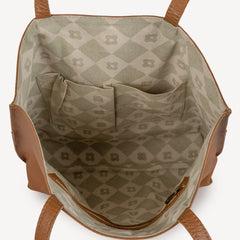 Pebbled Leather Everyday Tote - Camel