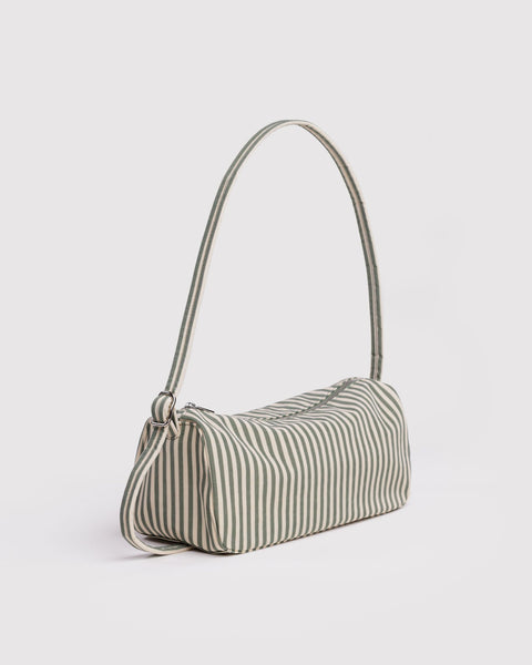 Sage Stripe Nylon Loaf Bag