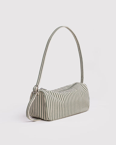 Sage Stripe Nylon Loaf Bag