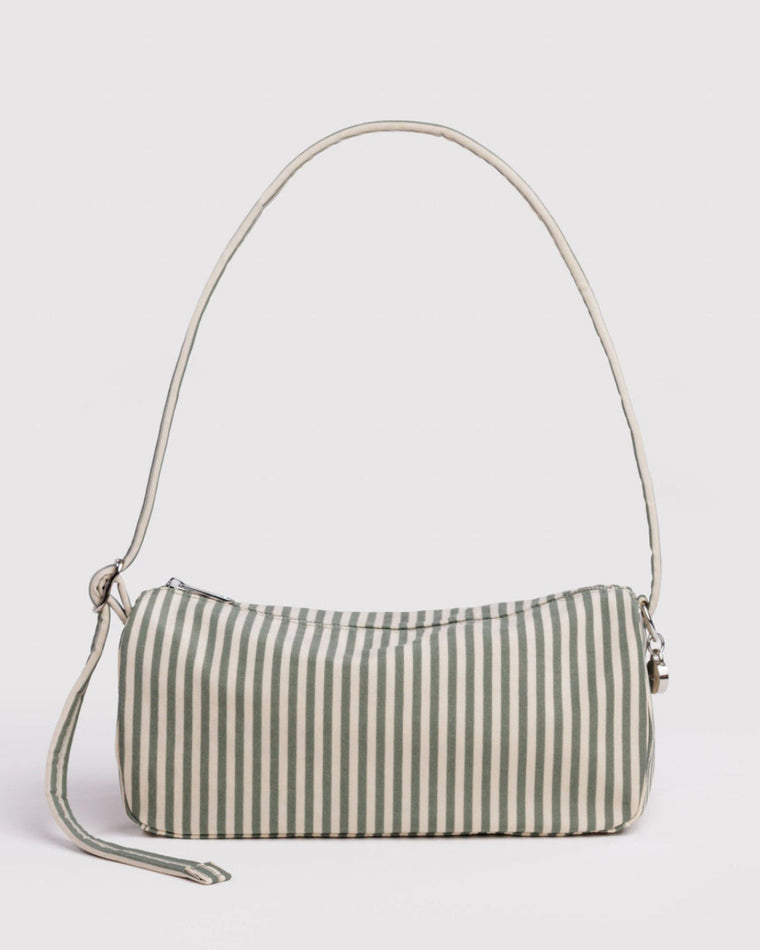 Sage Stripe Nylon Loaf Bag