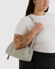 Sage Stripe Nylon Loaf Bag