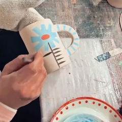 Coastal Garden Handpainted Trinket Dish