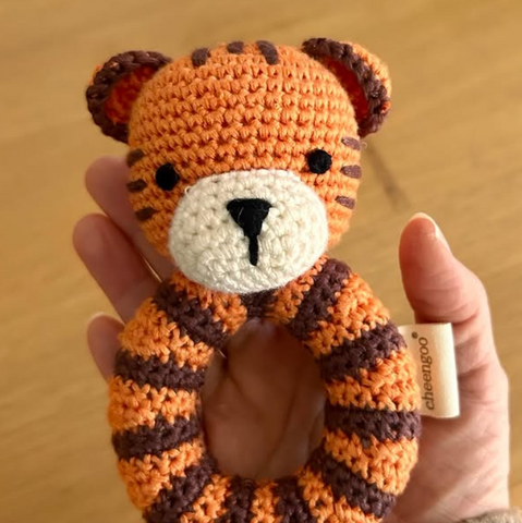 Tiger Organic Handmade Rattle