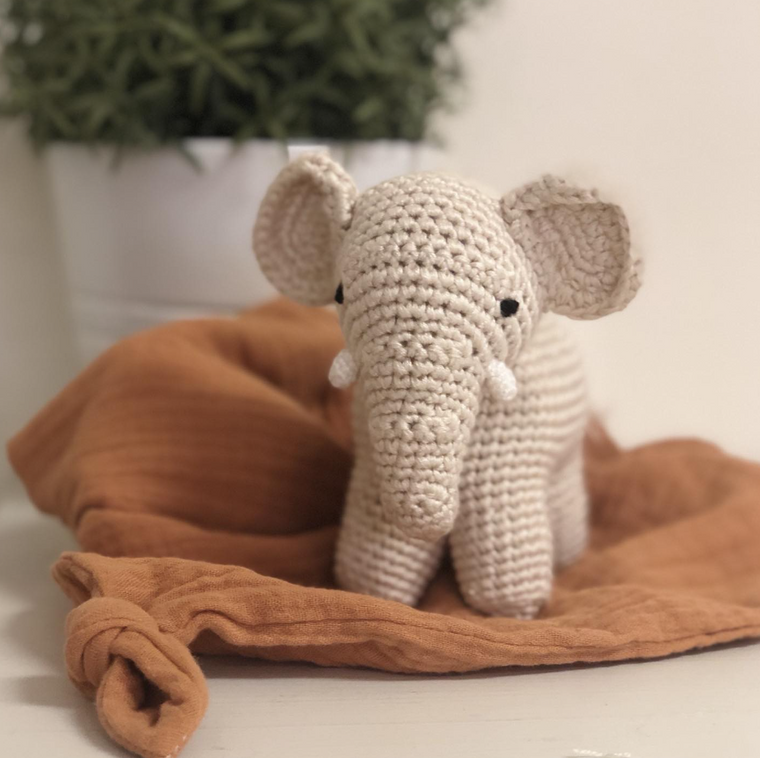 Elephant Organic Handmade Rattle