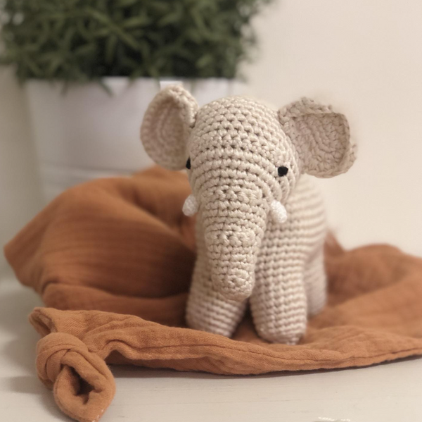 Elephant Organic Handmade Rattle