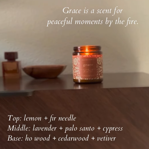 Grace Soy Candle- Lavendar + Cedarwood